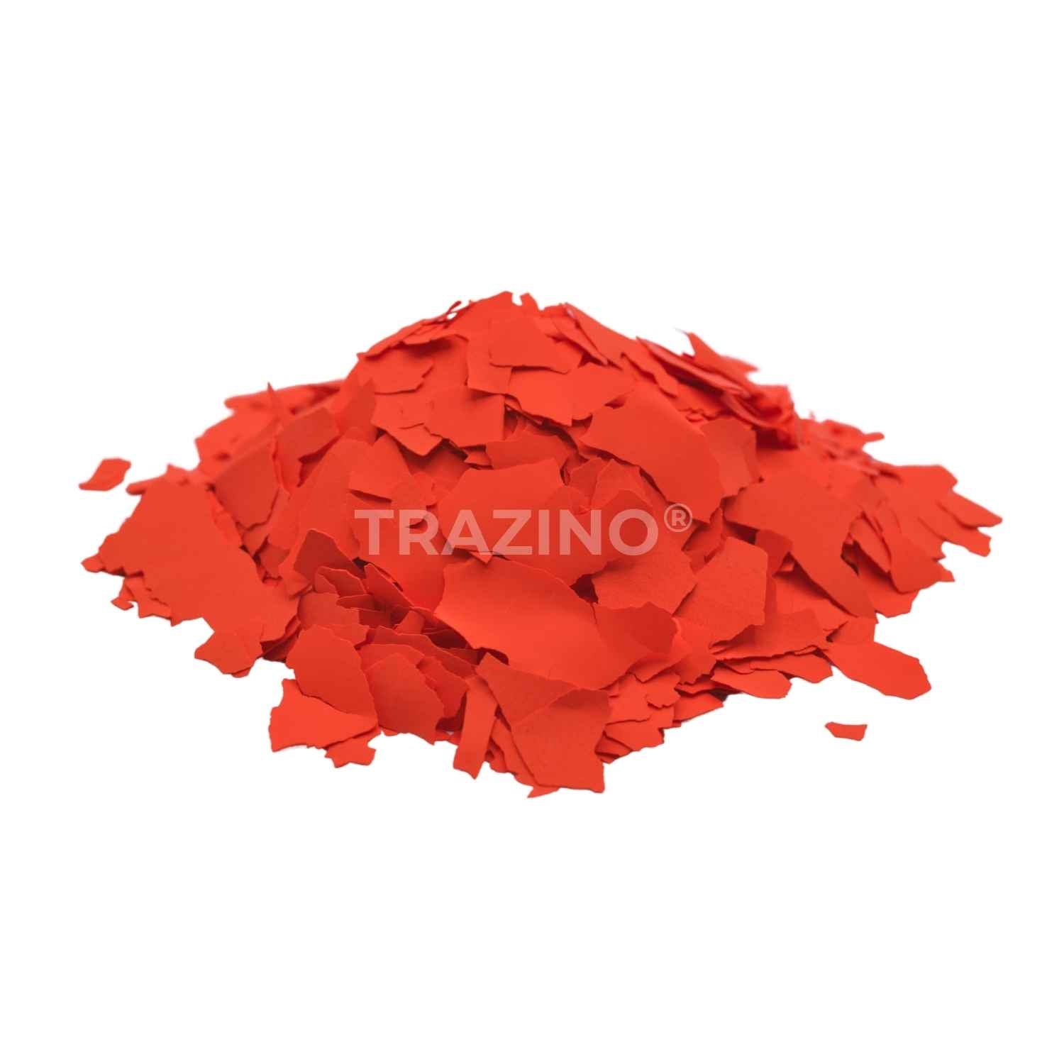 Trazino® Farbchips in Geranienrot zum Einstreuen für Beschichtungen Trazino® Farbchips in Geranienrot zum Einstreuen für Beschichtungen